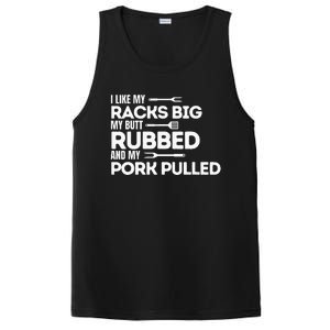 Bbq Barbecue Grilling Butt Rubbed Pork Pulled Pitmaster Dad PosiCharge Competitor Tank