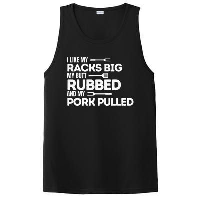 Bbq Barbecue Grilling Butt Rubbed Pork Pulled Pitmaster Dad PosiCharge Competitor Tank