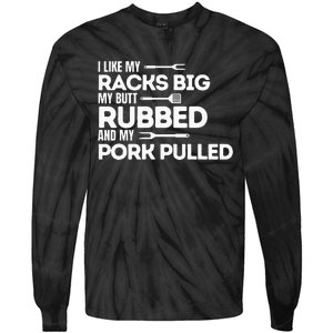 Bbq Barbecue Grilling Butt Rubbed Pork Pulled Pitmaster Dad Tie-Dye Long Sleeve Shirt