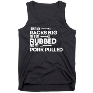 Bbq Barbecue Grilling Butt Rubbed Pork Pulled Pitmaster Dad Tank Top