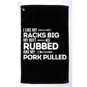 Bbq Barbecue Grilling Butt Rubbed Pork Pulled Pitmaster Dad Platinum Collection Golf Towel