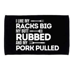 Bbq Barbecue Grilling Butt Rubbed Pork Pulled Pitmaster Dad Microfiber Hand Towel