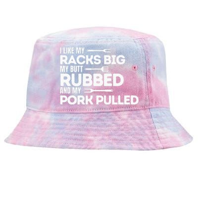 Bbq Barbecue Grilling Butt Rubbed Pork Pulled Pitmaster Dad Tie-Dyed Bucket Hat