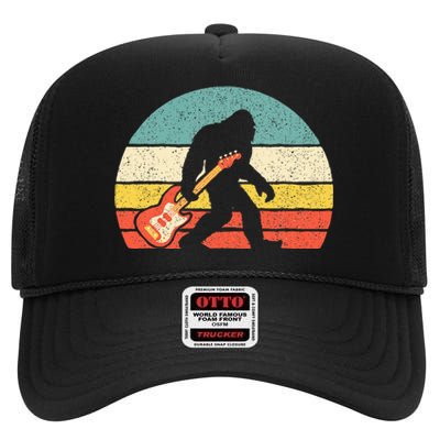 Bigfoot Bass Guitar Bass Player Bassist Music Guitarist High Crown Mesh Back Trucker Hat