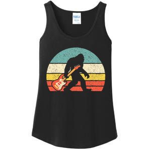 Bigfoot Bass Guitar Bass Player Bassist Music Guitarist Ladies Essential Tank