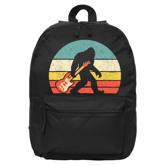 Bigfoot Bass Guitar Bass Player Bassist Music Guitarist 16 in Basic Backpack