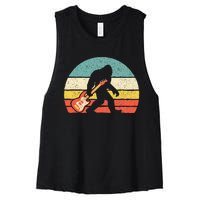 Bigfoot Bass Guitar Bass Player Bassist Music Guitarist Women's Racerback Cropped Tank