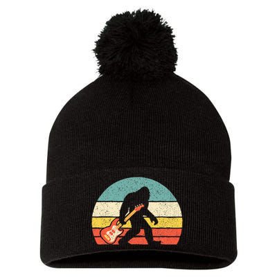 Bigfoot Bass Guitar Bass Player Bassist Music Guitarist Pom Pom 12in Knit Beanie