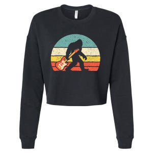 Bigfoot Bass Guitar Bass Player Bassist Music Guitarist Cropped Pullover Crew