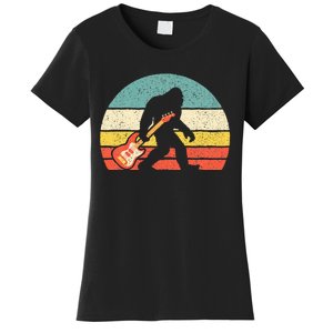 Bigfoot Bass Guitar Bass Player Bassist Music Guitarist Women's T-Shirt