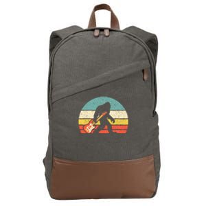 Bigfoot Bass Guitar Bass Player Bassist Music Guitarist Cotton Canvas Backpack