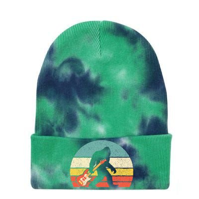 Bigfoot Bass Guitar Bass Player Bassist Music Guitarist Tie Dye 12in Knit Beanie