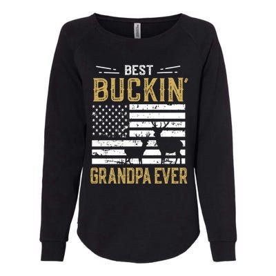 Best Buckin Grandpa Ever Funny Gift Deer Hunter Cool Hunting Womens California Wash Sweatshirt