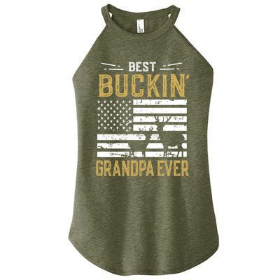 Best Buckin Grandpa Ever Funny Gift Deer Hunter Cool Hunting Women's Perfect Tri Rocker Tank