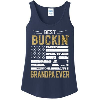 Best Buckin Grandpa Ever Funny Gift Deer Hunter Cool Hunting Ladies Essential Tank