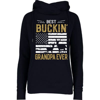 Best Buckin Grandpa Ever Funny Gift Deer Hunter Cool Hunting Womens Funnel Neck Pullover Hood