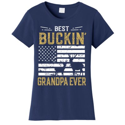 Best Buckin Grandpa Ever Funny Gift Deer Hunter Cool Hunting Women's T-Shirt