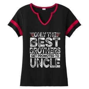 Best Brothers Get Promoted To Uncle Gender Reveal Ladies Halftime Notch Neck Tee