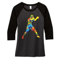 Boxing Boxer Gift Women's Tri-Blend 3/4-Sleeve Raglan Shirt