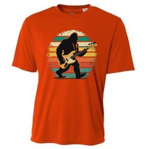 Bigfoot Bass Guitar Bass Player Gifts Bass Player Cooling Performance Crew T-Shirt