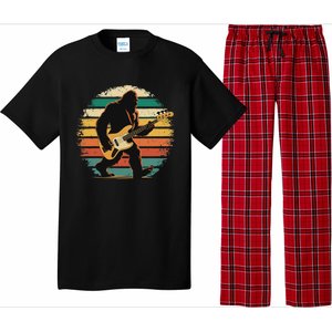 Bigfoot Bass Guitar Bass Player Gifts Bass Player Pajama Set