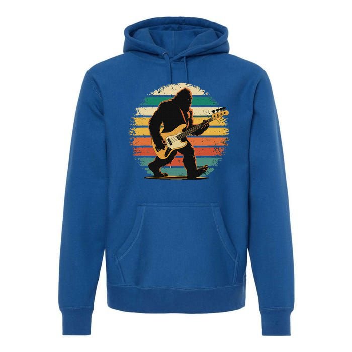 Bigfoot Bass Guitar Bass Player Gifts Bass Player Premium Hoodie