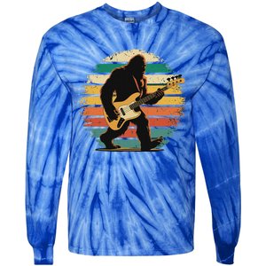 Bigfoot Bass Guitar Bass Player Gifts Bass Player Tie-Dye Long Sleeve Shirt