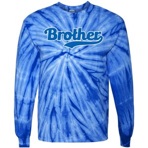 Brother Baseball Gift Tie-Dye Long Sleeve Shirt