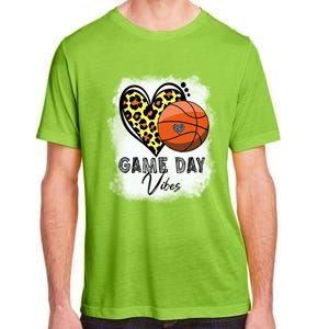 Bleached Basketball Game Day Vibes Basketball Mom Game Day Funny Gift Adult ChromaSoft Performance T-Shirt