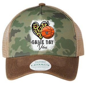 Bleached Basketball Game Day Vibes Basketball Mom Game Day Funny Gift Legacy Tie Dye Trucker Hat