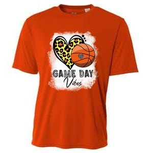 Bleached Basketball Game Day Vibes Basketball Mom Game Day Funny Gift Cooling Performance Crew T-Shirt