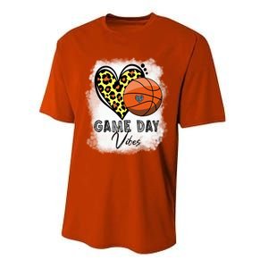 Bleached Basketball Game Day Vibes Basketball Mom Game Day Funny Gift Performance Sprint T-Shirt