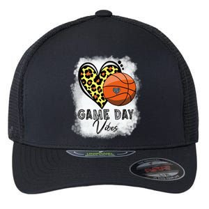 Bleached Basketball Game Day Vibes Basketball Mom Game Day Funny Gift Flexfit Unipanel Trucker Cap