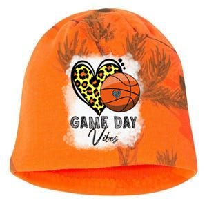 Bleached Basketball Game Day Vibes Basketball Mom Game Day Funny Gift Kati - Camo Knit Beanie