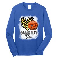 Bleached Basketball Game Day Vibes Basketball Mom Game Day Funny Gift Long Sleeve Shirt