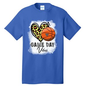 Bleached Basketball Game Day Vibes Basketball Mom Game Day Funny Gift Tall T-Shirt