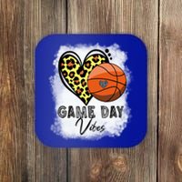 Bleached Basketball Game Day Vibes Basketball Mom Game Day Funny Gift Coaster