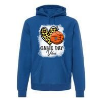 Bleached Basketball Game Day Vibes Basketball Mom Game Day Funny Gift Premium Hoodie