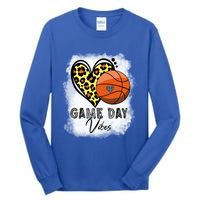 Bleached Basketball Game Day Vibes Basketball Mom Game Day Funny Gift Tall Long Sleeve T-Shirt