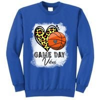 Bleached Basketball Game Day Vibes Basketball Mom Game Day Funny Gift Tall Sweatshirt