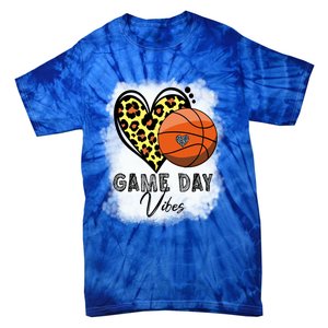 Bleached Basketball Game Day Vibes Basketball Mom Game Day Funny Gift Tie-Dye T-Shirt