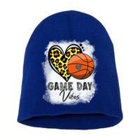 Bleached Basketball Game Day Vibes Basketball Mom Game Day Funny Gift Short Acrylic Beanie