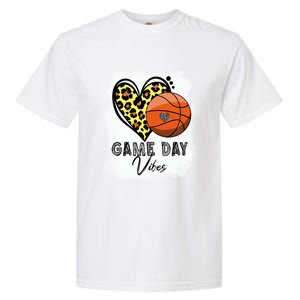 Bleached Basketball Game Day Vibes Basketball Mom Game Day Funny Gift Garment-Dyed Heavyweight T-Shirt