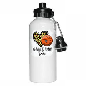 Bleached Basketball Game Day Vibes Basketball Mom Game Day Funny Gift Aluminum Water Bottle