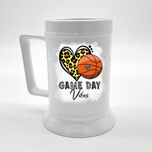 Bleached Basketball Game Day Vibes Basketball Mom Game Day Funny Gift Beer Stein