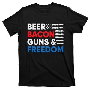 Beer Bacon Guns & Freedom | 4th Of July T-Shirt