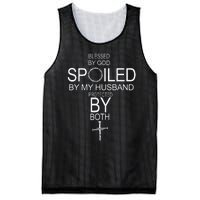 Blessed By God Spoiled By My Husband Protected By Boths Mesh Reversible Basketball Jersey Tank