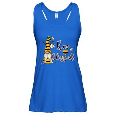 Bee Blessed Garden Gnome Honey Bee Inspirational Saying Cool Gift Ladies Essential Flowy Tank