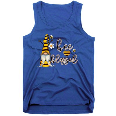 Bee Blessed Garden Gnome Honey Bee Inspirational Saying Cool Gift Tank Top