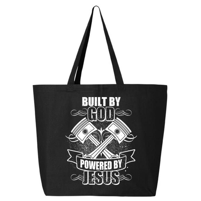 Built By God Powered By Jesus Car Engine Pistons 25L Jumbo Tote